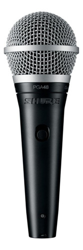 Microfone Shure PG Alta PGA48-XLR Dinâmico Cardioide cor preto/prateado