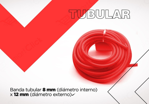 Imagen 7 de 10 de Banda Elastica Resistencia Tubular Rollo 10 Metros Int Media