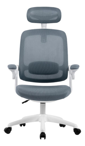 Cadeira De Escritório Ergonômica Cinza/branca Elements Astra