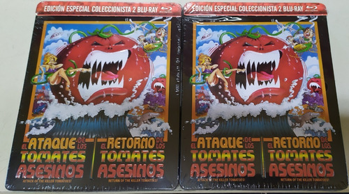 Blu Ray El Ataque De Los Tomates Asesinos Steelbook 1 Y 2 