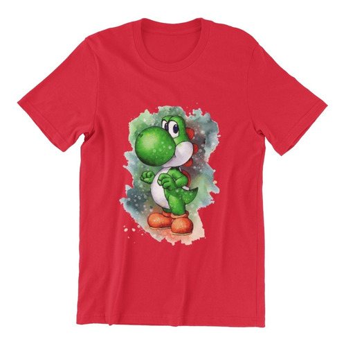 Polera Unisex Mario Bros Yoshi Videojuegos Algodon Estampado