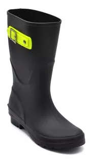 Bota Para Lluvia Negro Liso Andrea Mujer Dama Impermeable