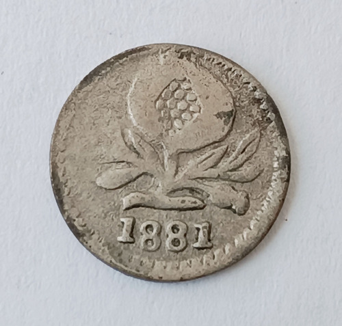 Moneda Colombia 1/4 Décimo 1881 Popayán 