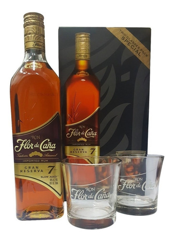 Ron Flor De Caña Con Vasos Envio Garantizado Sin Cargo