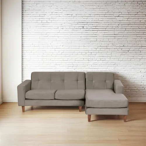 Sofa Seccional Derecho Salerno Tela Velvet - Latam Home