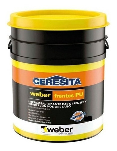 Weber Frentes Pu X 20lt Membrana Poliuretanica Impermeable