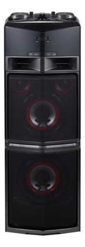 Minicomponente LG Xboom OJ98 negro y rojo con bluetooth 1800W de potencia - 220V