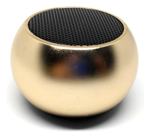 Caixinha De Som Bluetooth Colorido Metal Mini Blutuf Brasil Cor Dourado 110v