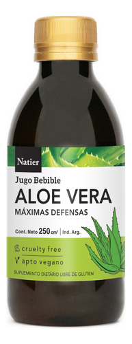 Natier Suplemento Aloe Vera Jugo Natural Vegano X 250ml 3c