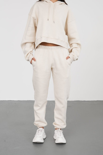 Pantalon Jogger Frizado Con Bolsillos - Talles S M L