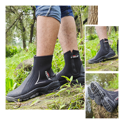 Botas De Buceo Para Hombre, Traje De Neopreno, Cierre