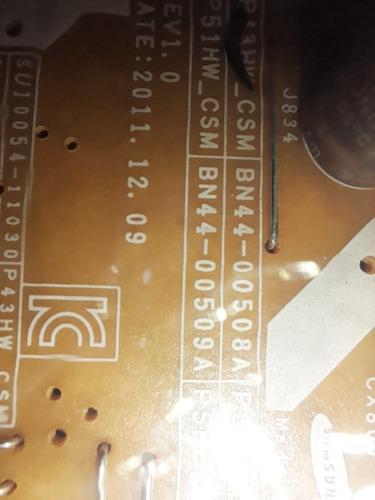 Main Samsung Modelo Pl43e450a1f / Bn44-00508a (Usado)