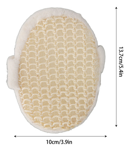 Esponja De Baño De Sisal, 4 Piezas, Exfoliante, Fácil De Lim
