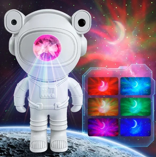 Proyector Astronauta Decorativo + Bocina + Control. Galaxia