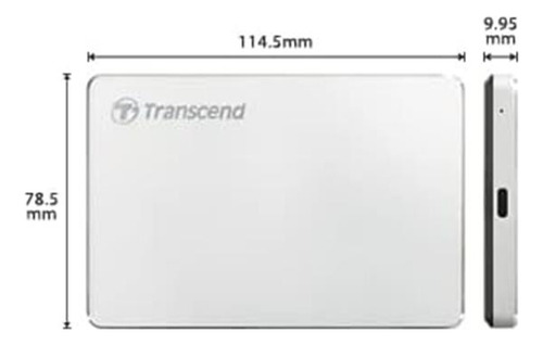 Trascend 2tb Sj25c3s, Disco Duro Externo Portátil, Elegante