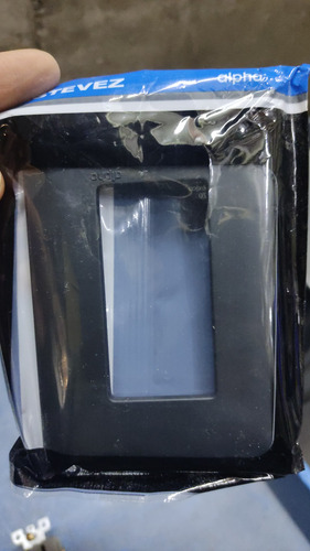 Contacto Doble Falla Tierra Placa Black Alpha E92329 Estevez