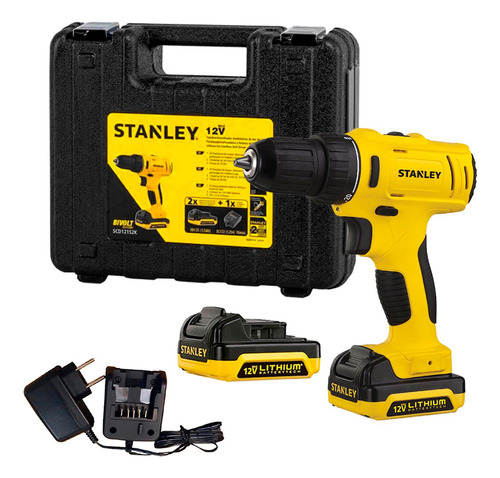 Parafusadeira / Furadeira 12v Stanley Com 2 Baterias - Scd12 Cor Amarelo 110V/220V