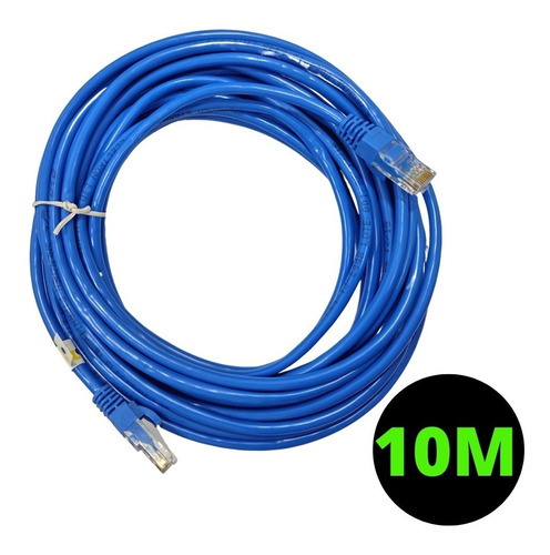 Cable de red Ethernet de 10 metros con conector Cat5e Rj45 Pc