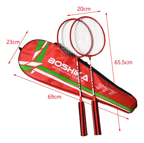 W Juego De Raquetas De Bádminton, 2 Uds., Raquetas Rojo