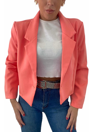 Blazer De Fiesta Corto Mujer Tendencia