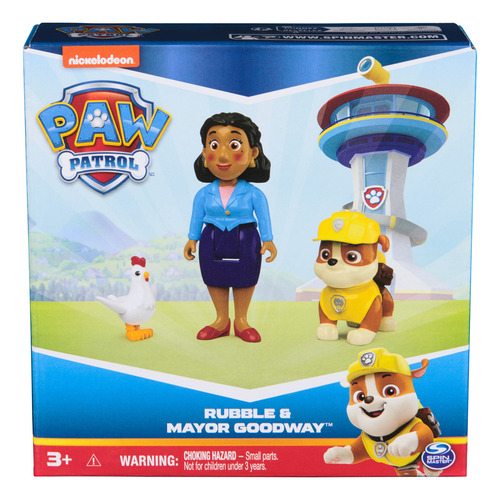Paw Patrol Set De Figuras De Rubble, La Alcaldesa Goodway Y Chickaletta, Juguetes Para Niños Y Niñas A Partir De 3 Años