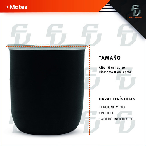 Combo De Mate Termico Acero Inoxidable + Bombilla + Termo