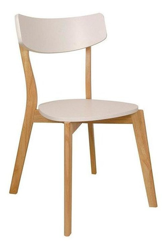 Silla Claire X2 De Comedor Tulip Cannes Nórdica De Madera 