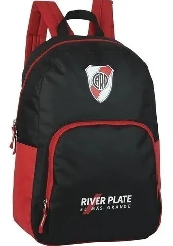 Mochila Escolar River Plate 17 Pulgadas Porta Notebook Color Negro