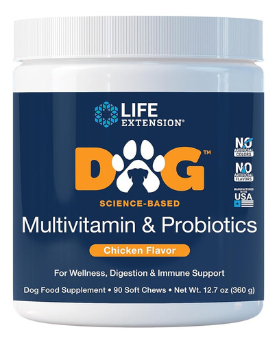 Life Extension Dog Multivitamínico Y Probióticos - Suplement