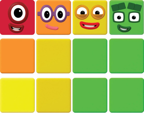 Set Adhesivos Reutilizables Numberblocks
