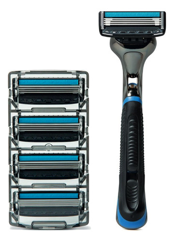 Kit Aparelho De Barbear The Razor 4 C/5 Recargas Dr Jones