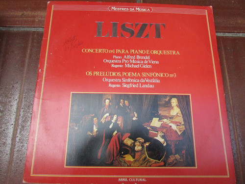 Vinil / Lp - Mestres Da Música - Liszt