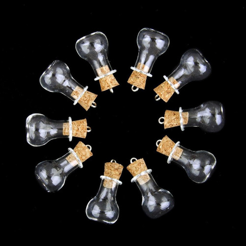 6x Packof 10pcs Botella De Pequeña Frascos De Corcho De