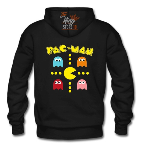 Poleron Cierre, Pac Man, Playstation, Atari, Gamer, Videojuego, Xxxl / Kingstore10