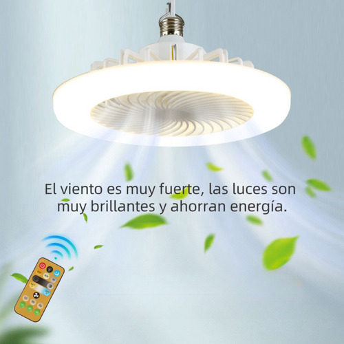 Lámpara Led For Socket Con Ventilador E Telecontrol/premium