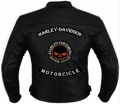 2 Set De Parches Harley Davidson Skull Espalda