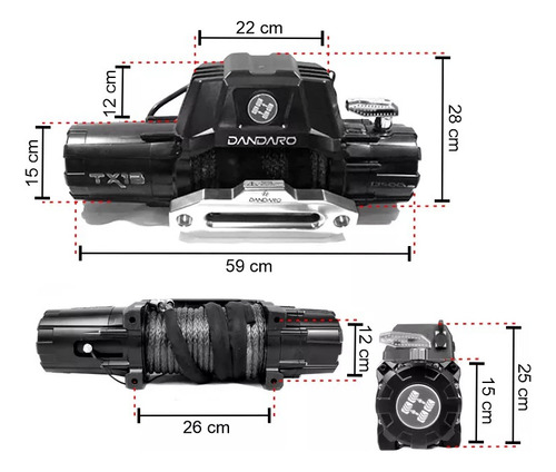 Guincho Elétrico Dandaro Tx-13 13500lbs 12v