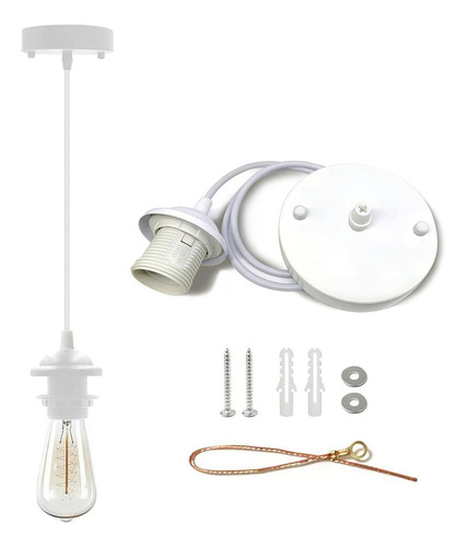 Mz Kit De Lámpara Colgante E26 Base E27 Sin Bombilla Lámpara