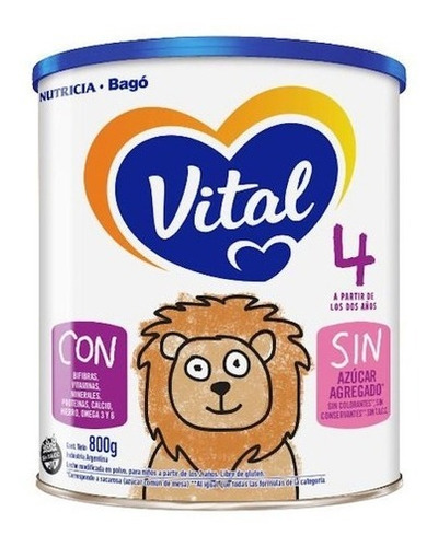 Leche De Fórmula En Polvo Nutricia Bagó Vital 4 Por 4 Unidad