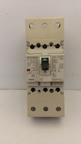 Mitsubishi Nf100-hru3030 No-fuse Breaker 30 Amp 3 Po Ccs