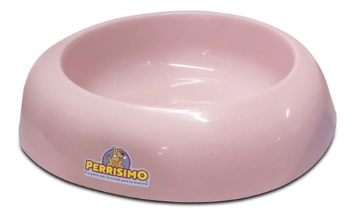 Perrísimo Plato Para Mascota Ovalado Color Rosa pálido