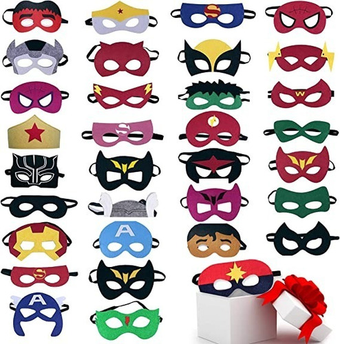 Antifaz Mascara Super Heroes Fommy Fieltro X 6 Unidades