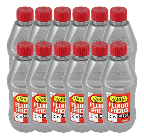 Kit Com 12 Fluído De Freio Dot 5.1 500ml