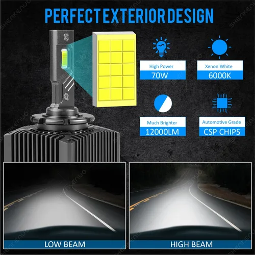 Kit De Faros Led D3s / D3r Luces Altas / Bajas 12000lm 6000k