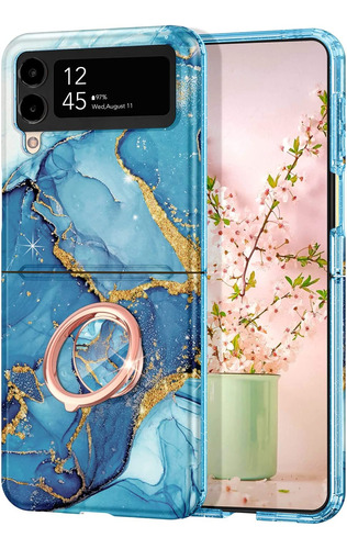 Funda Para Samsung Galaxy Z Flip 3 5g - Marmol Azul