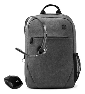 Kit Mochila Hp Prelude Gris 15.6 + Mouse Hp 200 Auricular