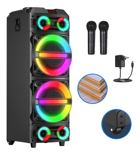 Altavoz Bluetooth Recargable Grande Con Micrófono Eq 50w