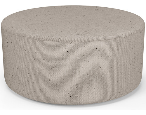 Puff Redondo Orgânico Para Living 90cm Lola Linho Bege