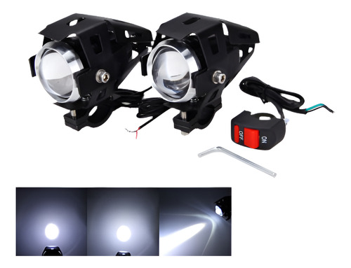 2x125w U5 Led Motocicleta A Prueba De Agua Moto Faros Antini