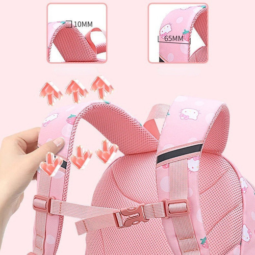 X Mochila Infantil Morada De Hello Kitty Fashion Con Dibujos A